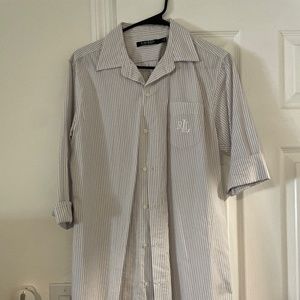 Lauren by Ralph Lauren long button down shirt